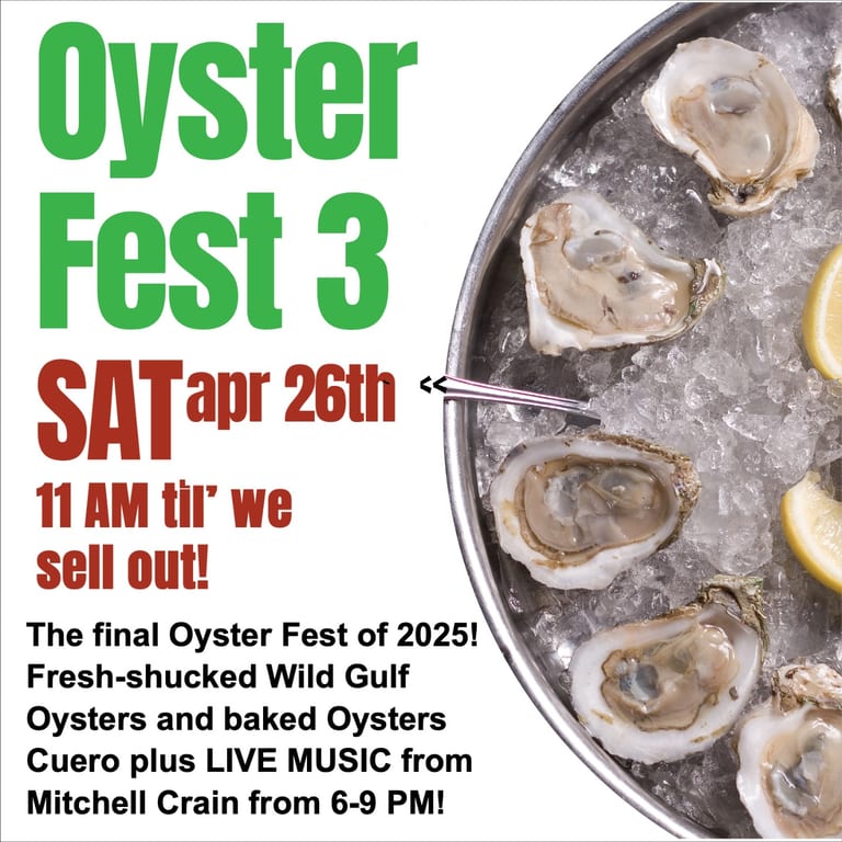 Oyster Fest 3 - Saturday 4/26