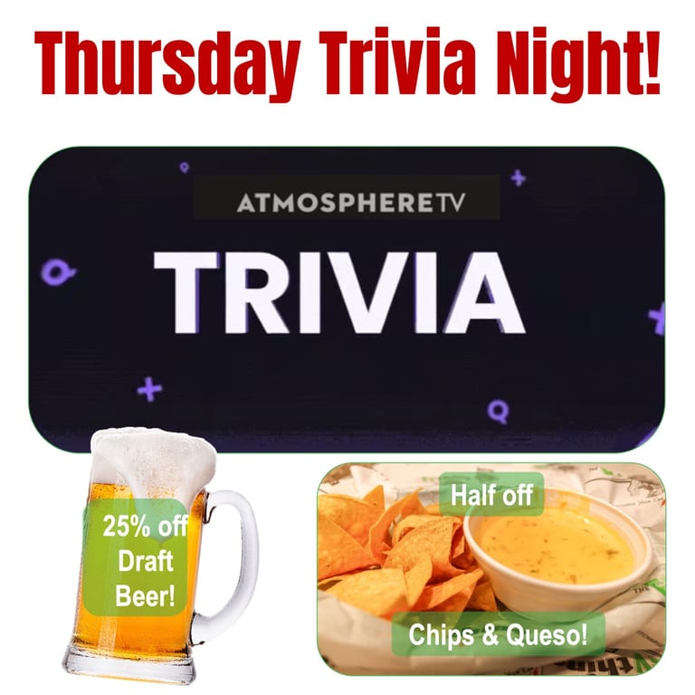 Trivia Night! Thursday 8/20