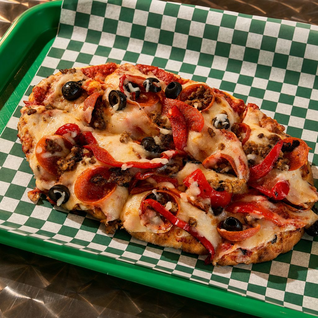 Flat Bread Pizza.